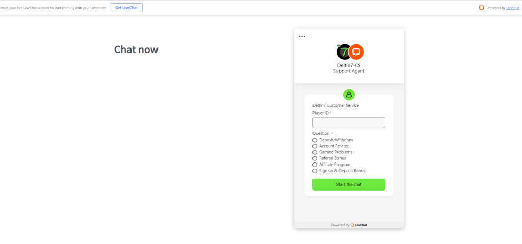 deltin7 live chat